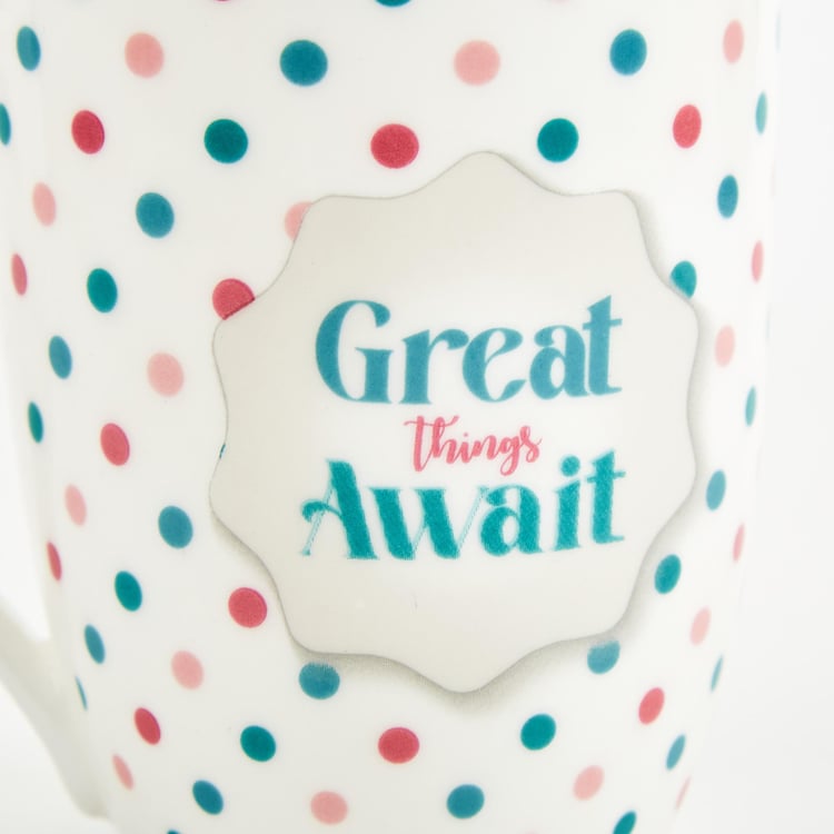 Raisa Bone China Printed Coffee Mug - 350ml