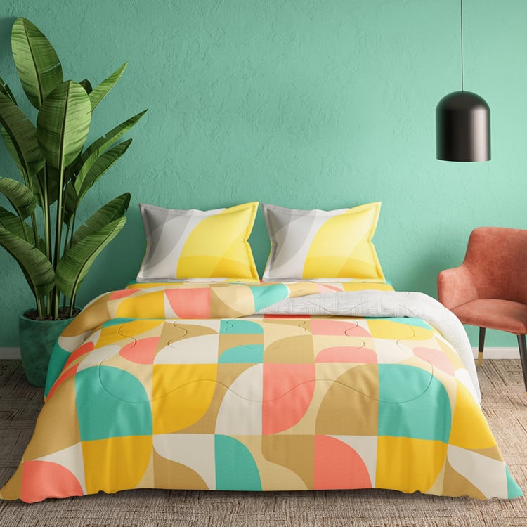 PORTICO Cadence Cotton 4Pcs Printed Double Bed-In-A-Bag Set