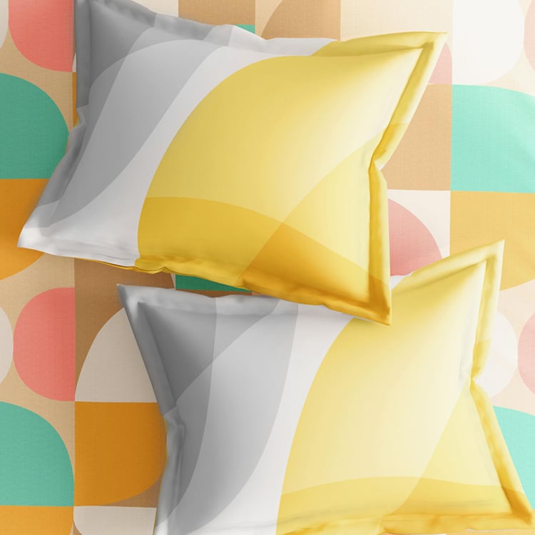 PORTICO Cadence Cotton 4Pcs Printed Double Bed-In-A-Bag Set