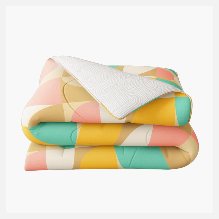 PORTICO Cadence Cotton 4Pcs Printed Double Bed-In-A-Bag Set