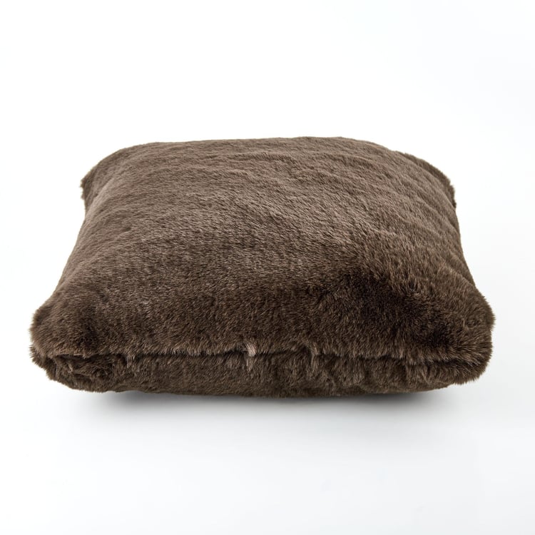 Ebony Fur Filled Cushion - 40x40cm