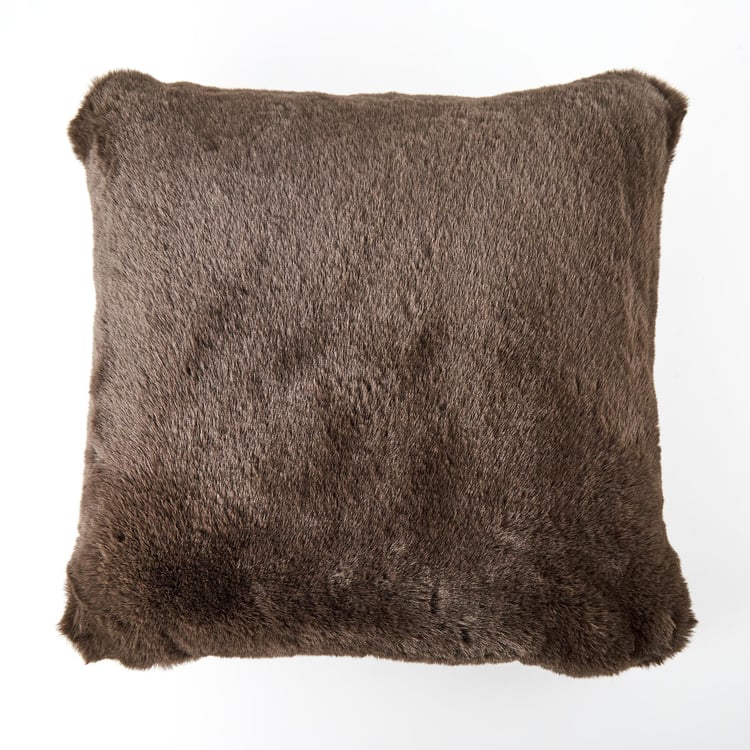 Ebony Fur Filled Cushion - 40x40cm