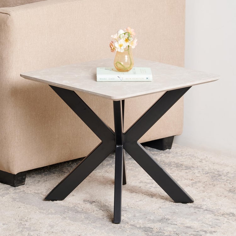 Voxen End Table - Beige