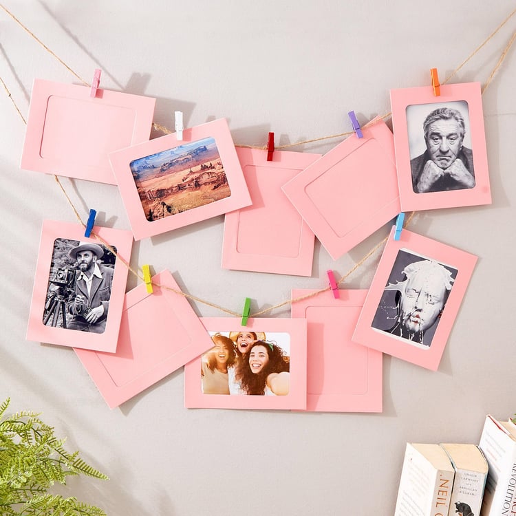 Corsica Snapshot Set of 10 Paper Hanging Photo Frames - 15.5x11.5cm