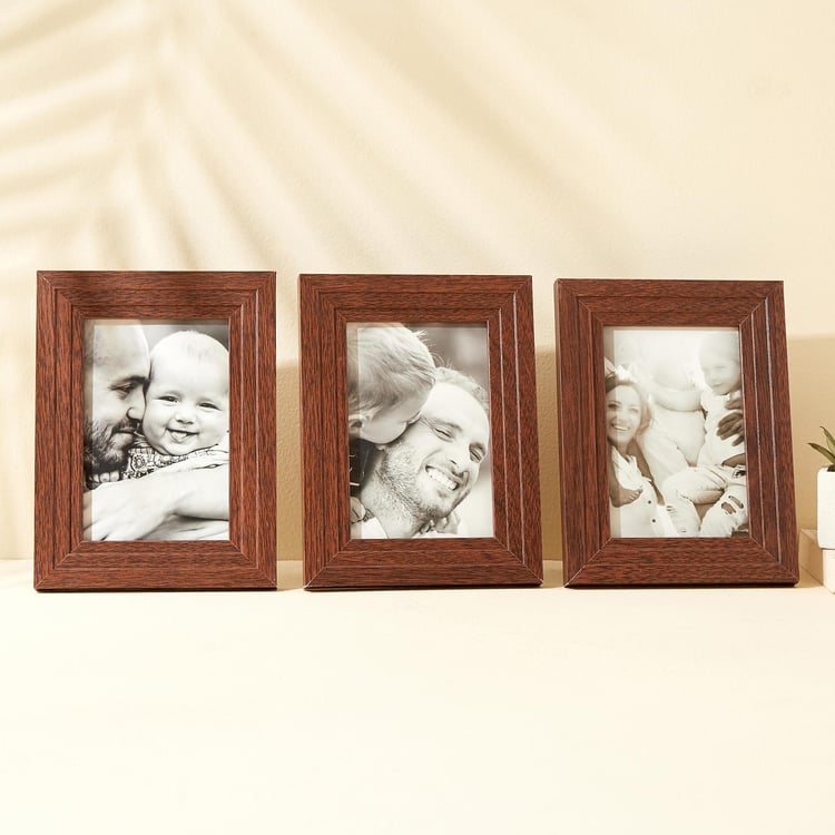 Sepia Plus Set of 3 Wooden Photo Frames - 15 x 20 cm