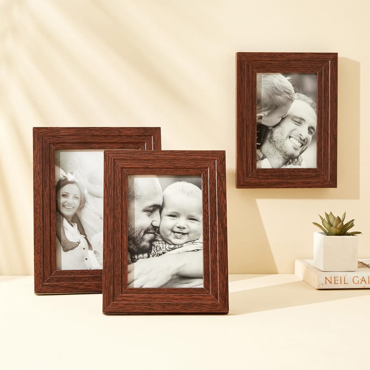 Sepia Plus Set of 3 Wooden Photo Frames