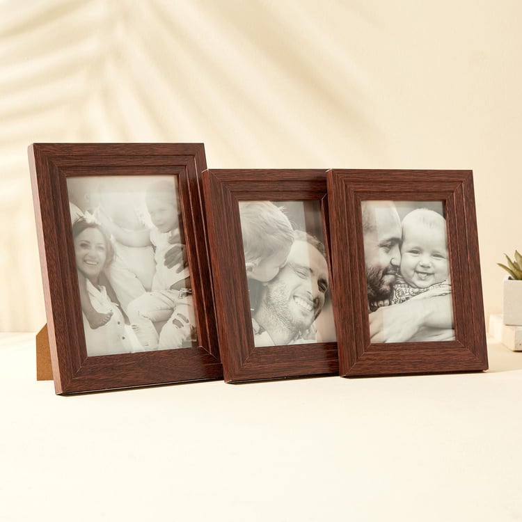 Sepia Plus Set of 3 Wooden Photo Frames