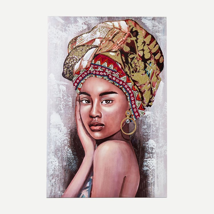 Artistry Canvas African Lady Picture Frame - 50x75cm