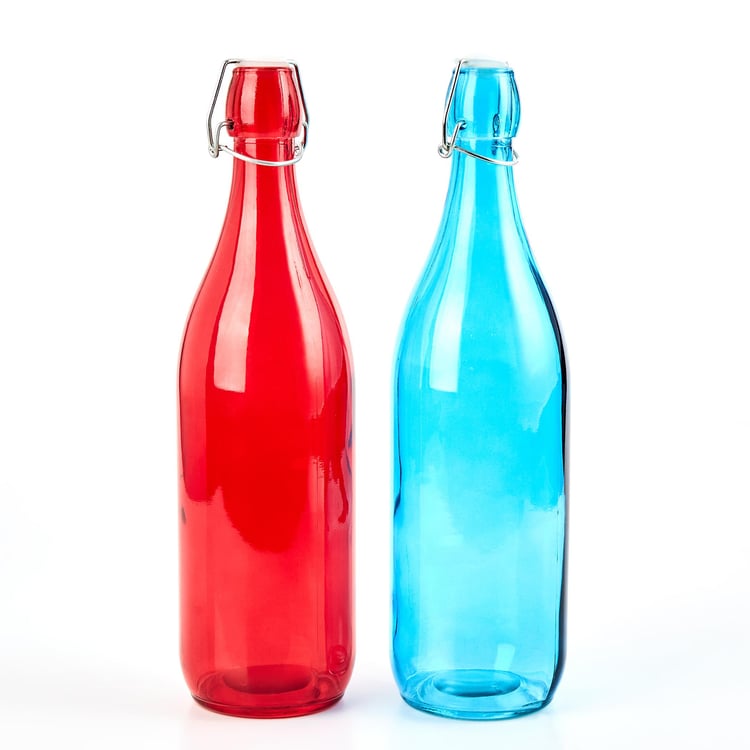 Corsica Medika Set of 2 Glass Water Bottle - 1L