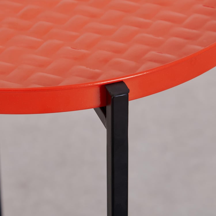 Helios Manor Metal End Table - Red