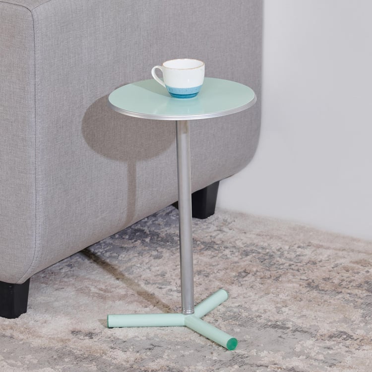 Helios Ziva Metal End Table - Green