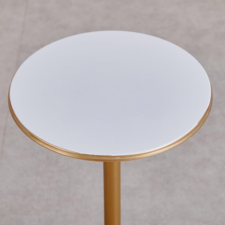 Helios Ziva Metal End Table - White