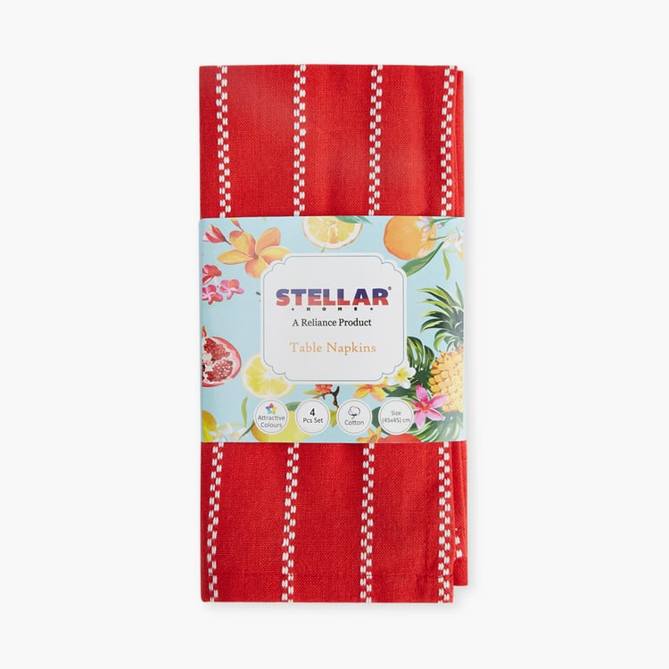 STELLAR HOME Kitchen Set of 4 Cotton Woven Table Napkins