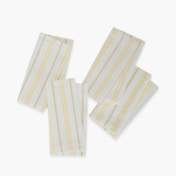 STELLAR HOME Kitchen Set of 4 Cotton Woven Table Napkins