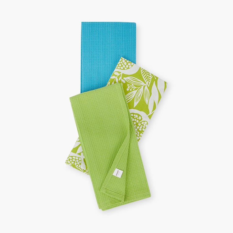 STELLAR HOME Kitchen Set of 3 Cotton Towels