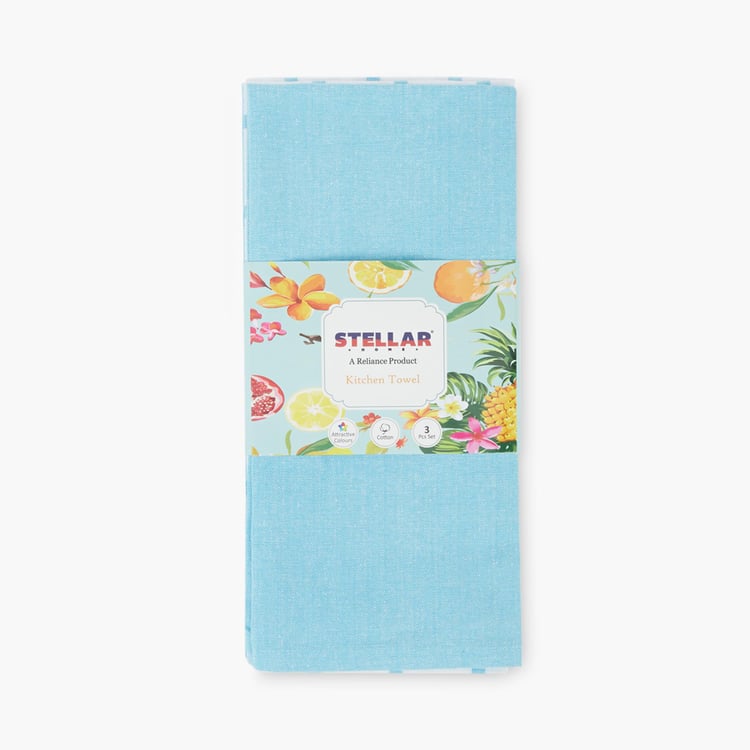 STELLAR HOME Kitchen Set of 3 Cotton Towels