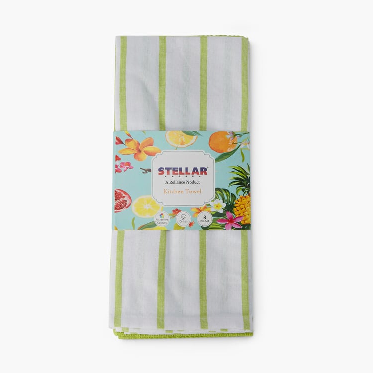 STELLAR HOME Kitchen Set of 3 Cotton Towels