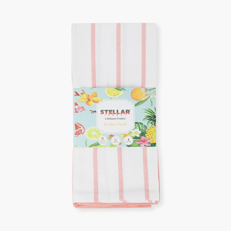 STELLAR HOME Kitchen Set of 3 Cotton Towels