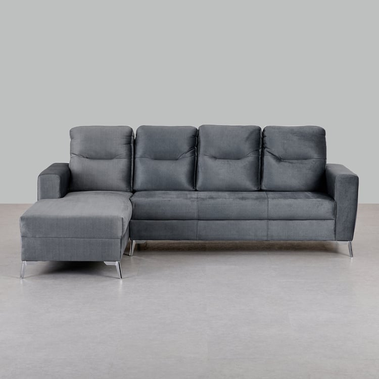 Helios Vive Fabric 3-Seater Left Corner Sofa with Chaise - Grey