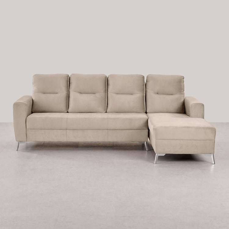 HELIOS Vive Fabric 3-Seater Right Corner Sofa with Lounge - Beige