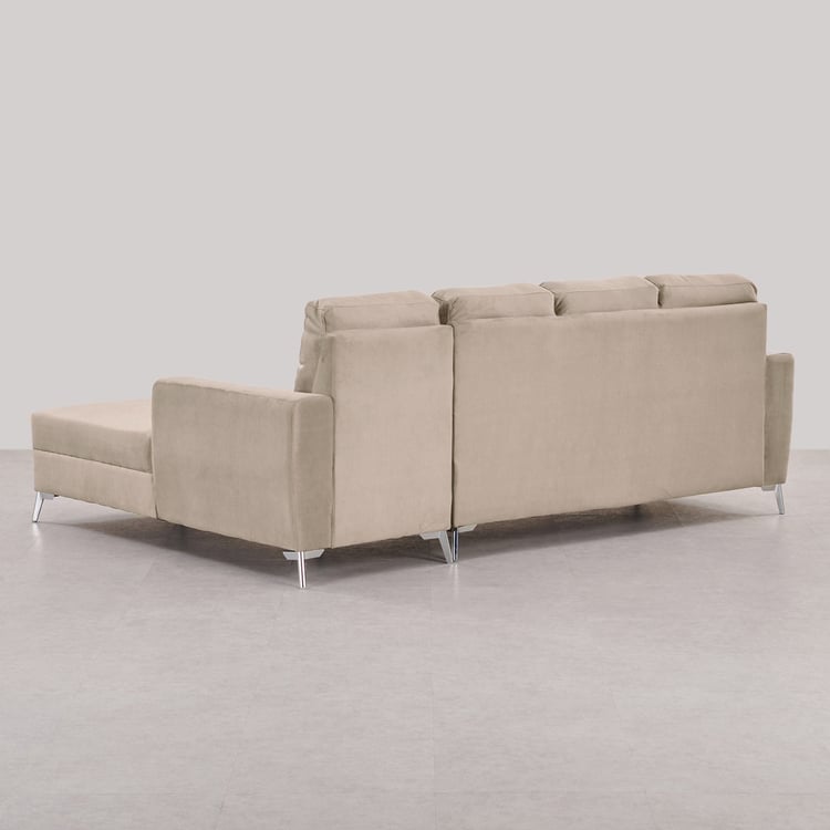 HELIOS Vive Fabric 3-Seater Right Corner Sofa with Lounge - Beige