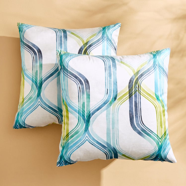 Evan Laguna Set of 2 Printed Cushion Covers - 40x40cm