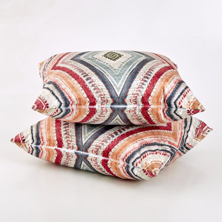 Evan Set of 2 Printed Cushion Covers - 40x40cm