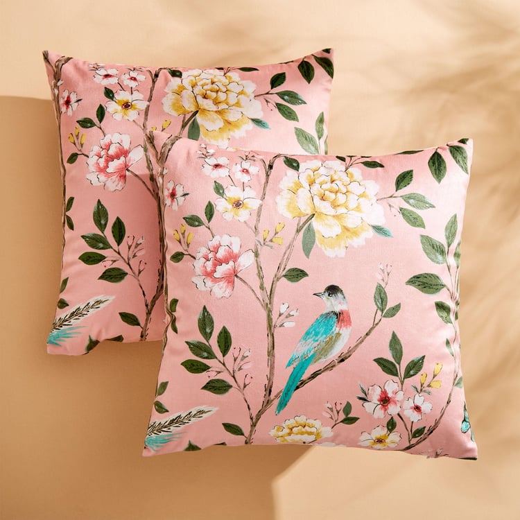 Evan Rifle Set of 2 Printed Cushion Covers - 40x40cm