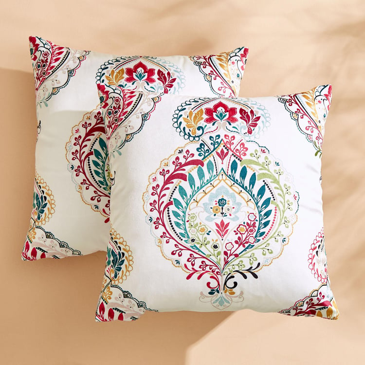 Evan Vantage Set of 2 Printed Cushion Covers - 40x40cm