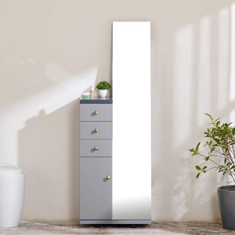 Stellar Dresser Mirror with Drawer - Grey