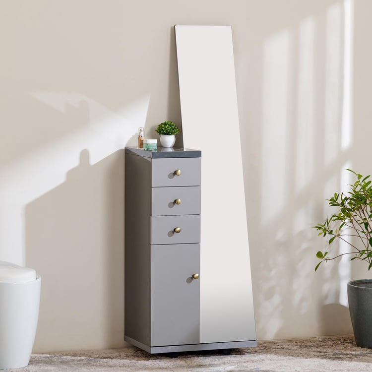Stellar Dresser Mirror with Drawer - Grey