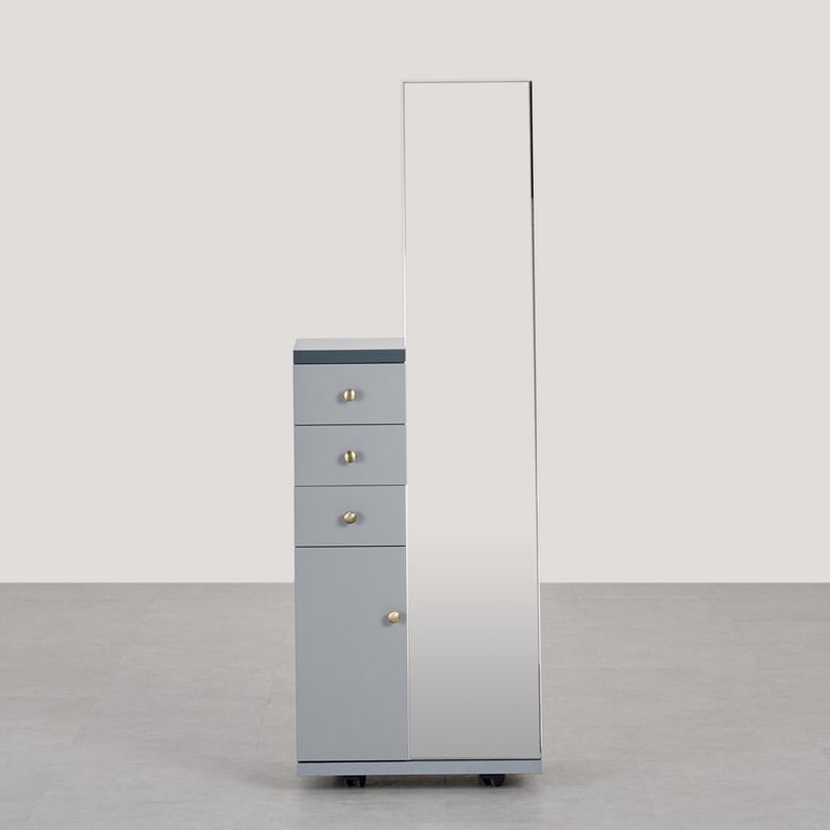 Stellar Dresser Mirror with Drawer - Grey