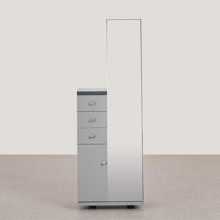 Stellar Dresser Mirror with Drawer - Grey