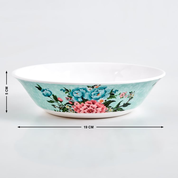 Corsica Set of 2 Melamine Floral Print Serving Bowls - 900ml