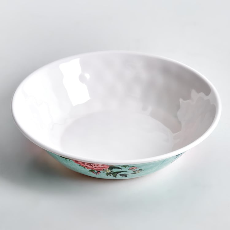 Corsica Set of 2 Melamine Floral Print Serving Bowls - 900ml