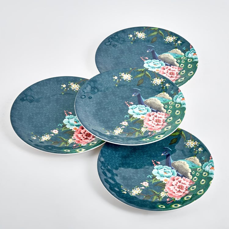 Corsica Set of 4 Melamine Floral Print Side Plates - 19cm