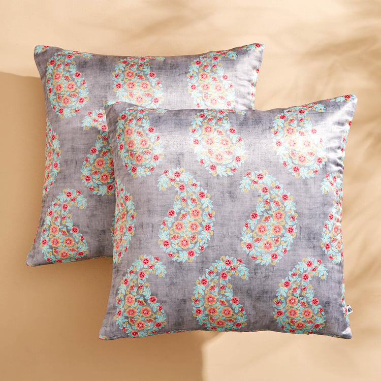 Amaya Ellis Set of 2 Printed Cushion Covers - 40x40cm