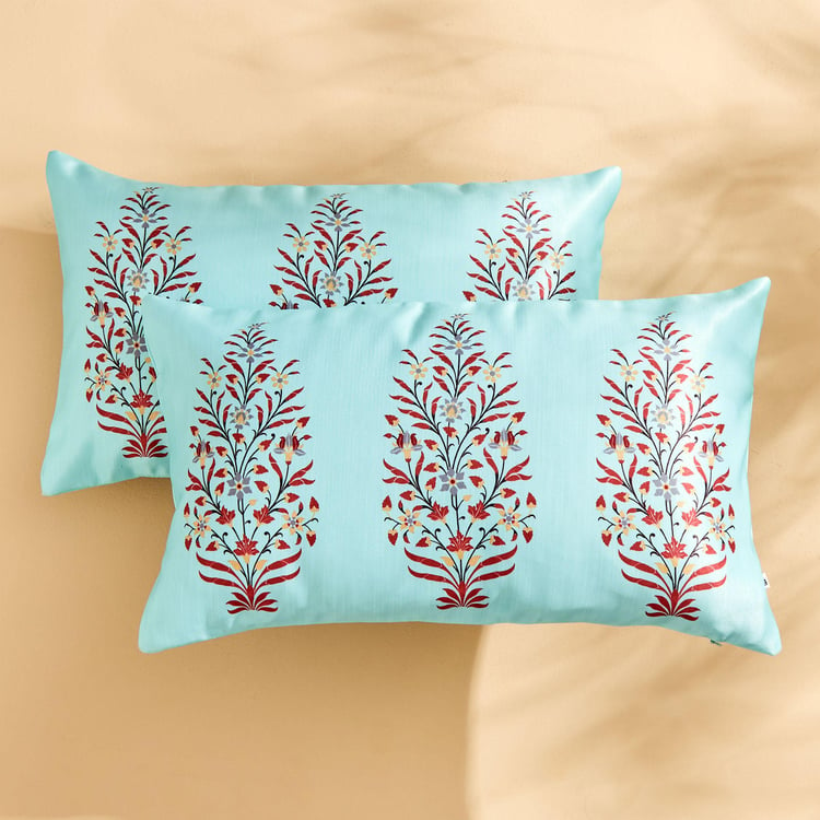 Amaya Rene Set of 2 Printed Cushion Covers - 50x30cm