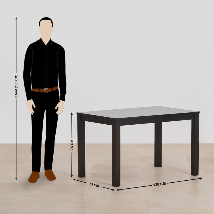 (Refurbished) Diana 4-Seater Dining Table - Brown