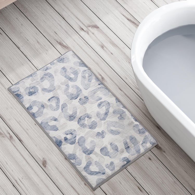 Buttercup Zenith Memory Foam Printed Bath Mat - 80x50cm