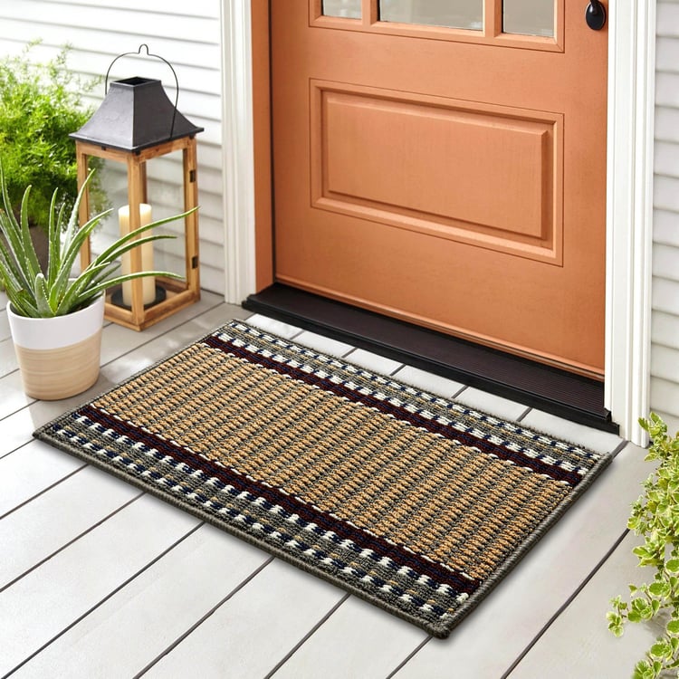 Freda Zebra Polypropylene Tufted Doormat - 60x40cm