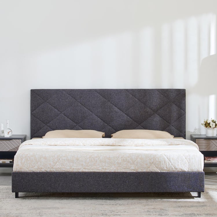 Connect Diamond King Bed - Grey