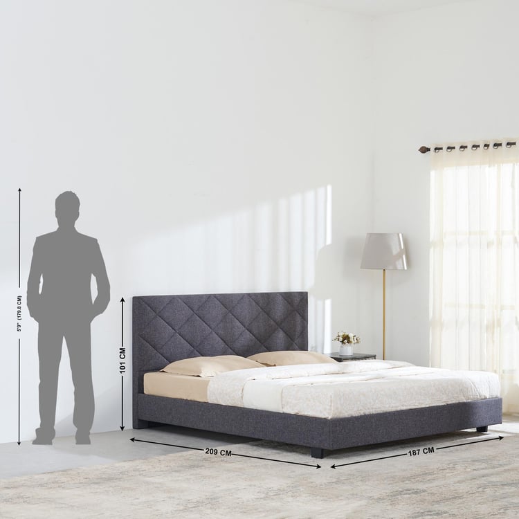 Connect Diamond King Bed - Grey