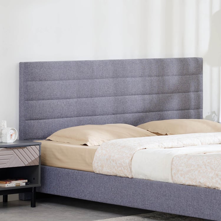 Connect Planks King Bed - Grey