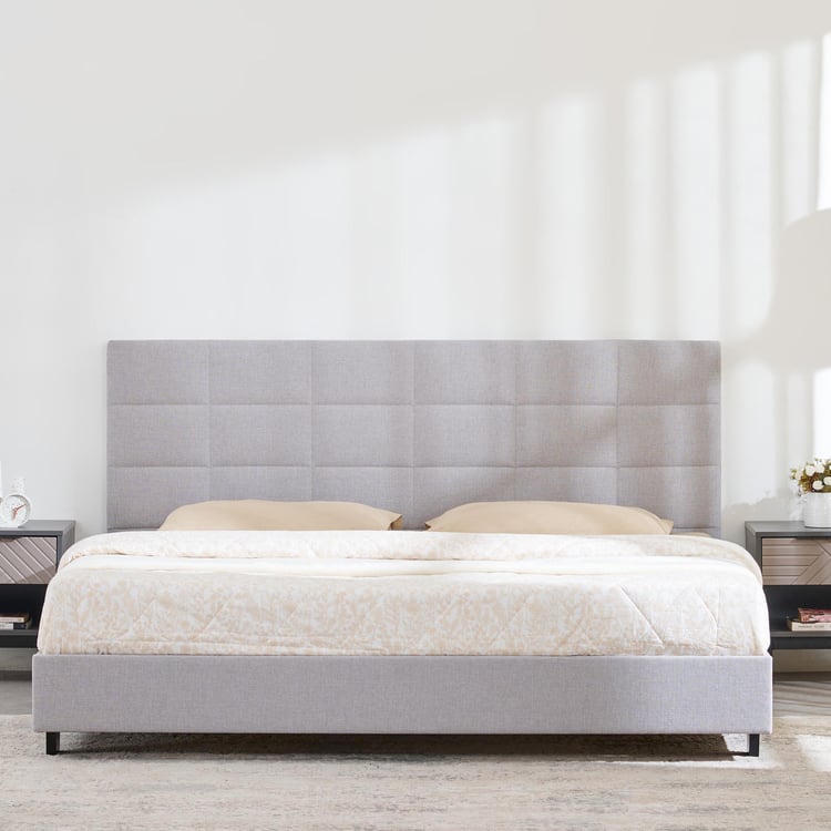 Connect Square King Bed - Grey