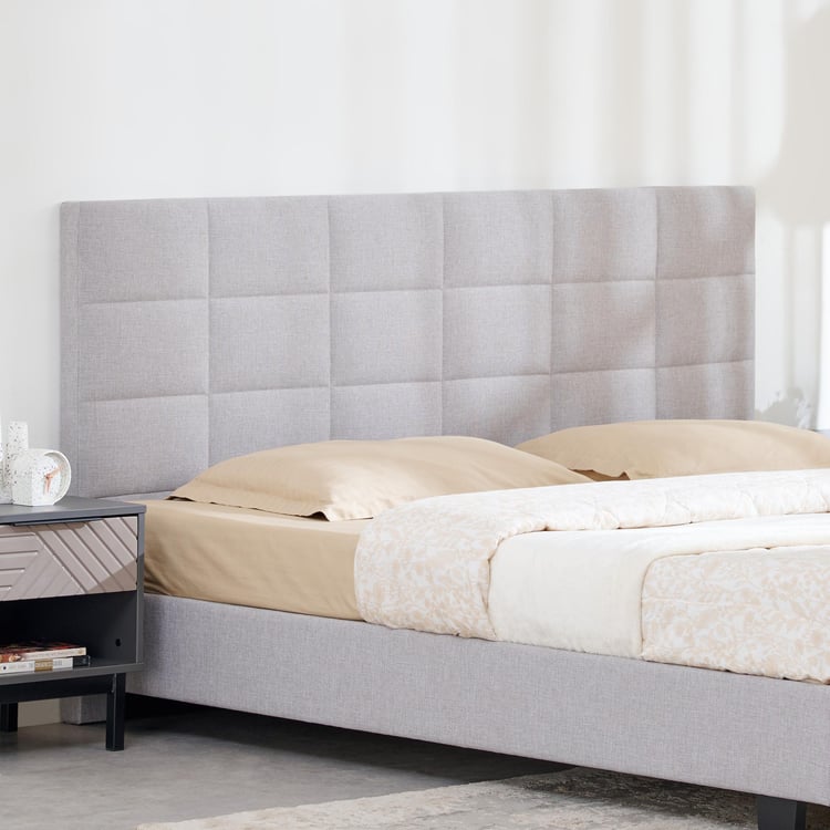 Connect Square King Bed - Grey