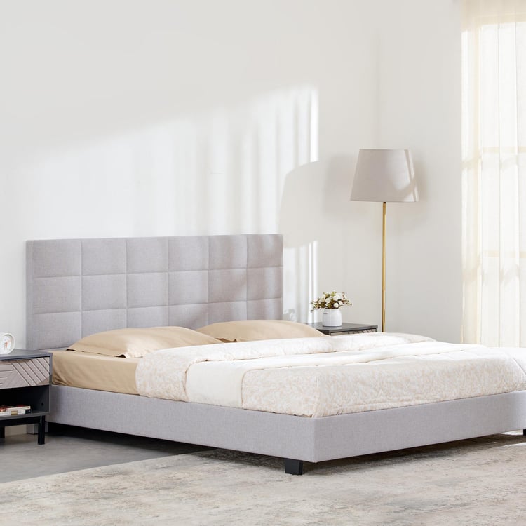 Connect Square Queen Bed - Grey