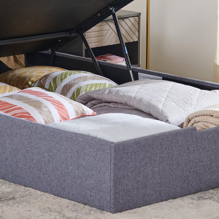 Connect Planks Teen Bed with Hydraulic Storage - Grey