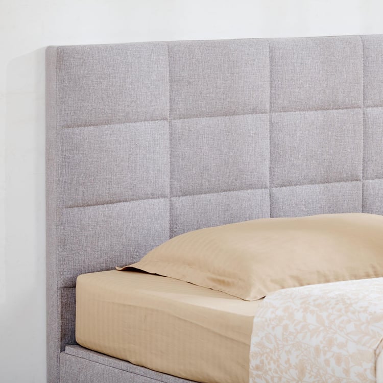 Connect Square Queen Bed with Hydraulic Storage - Grey