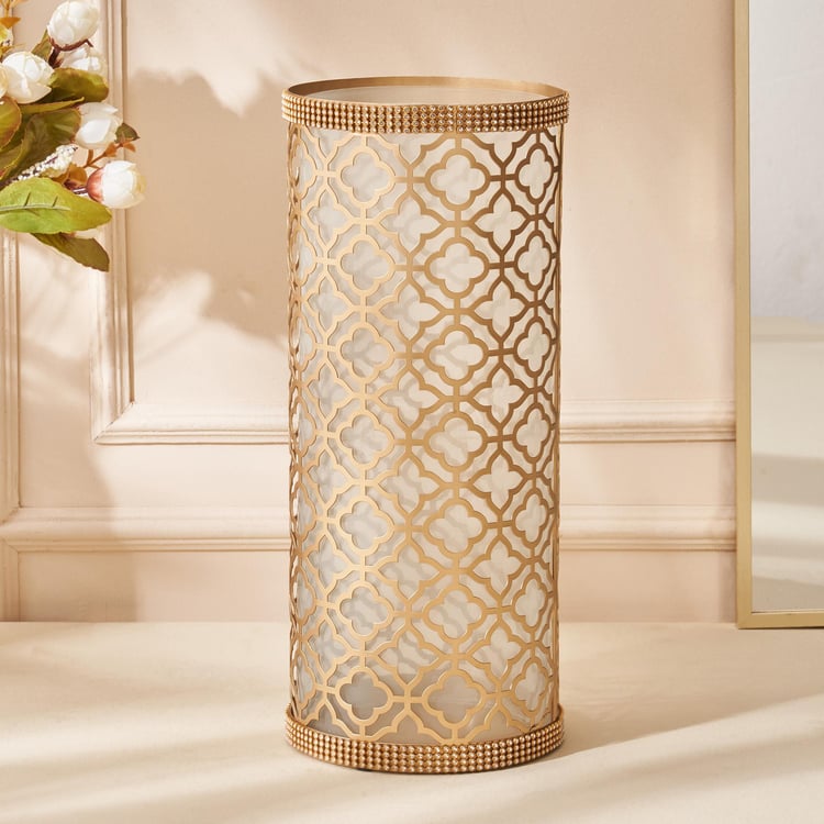 Buy Rylee Arlett Metal Cutwork Tabletop Vase from Home Centre at just ...